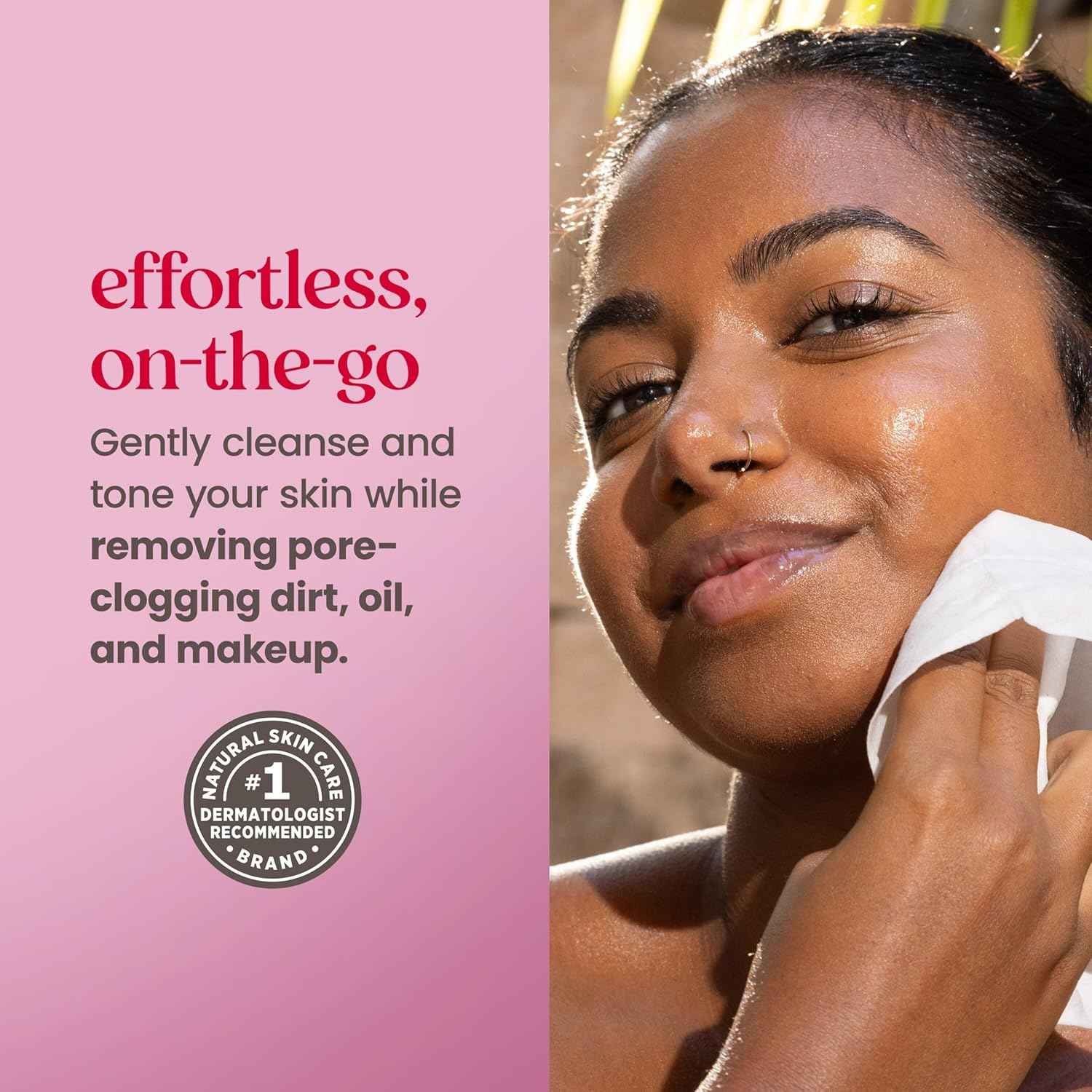 Burts Bees Micellar Towelettes, 100% Plant Based Cloth; 99% Natural Origin; Remove Makeup, Cleanse, Hydrate; No Greasy, Oily Residue; All Skin Types