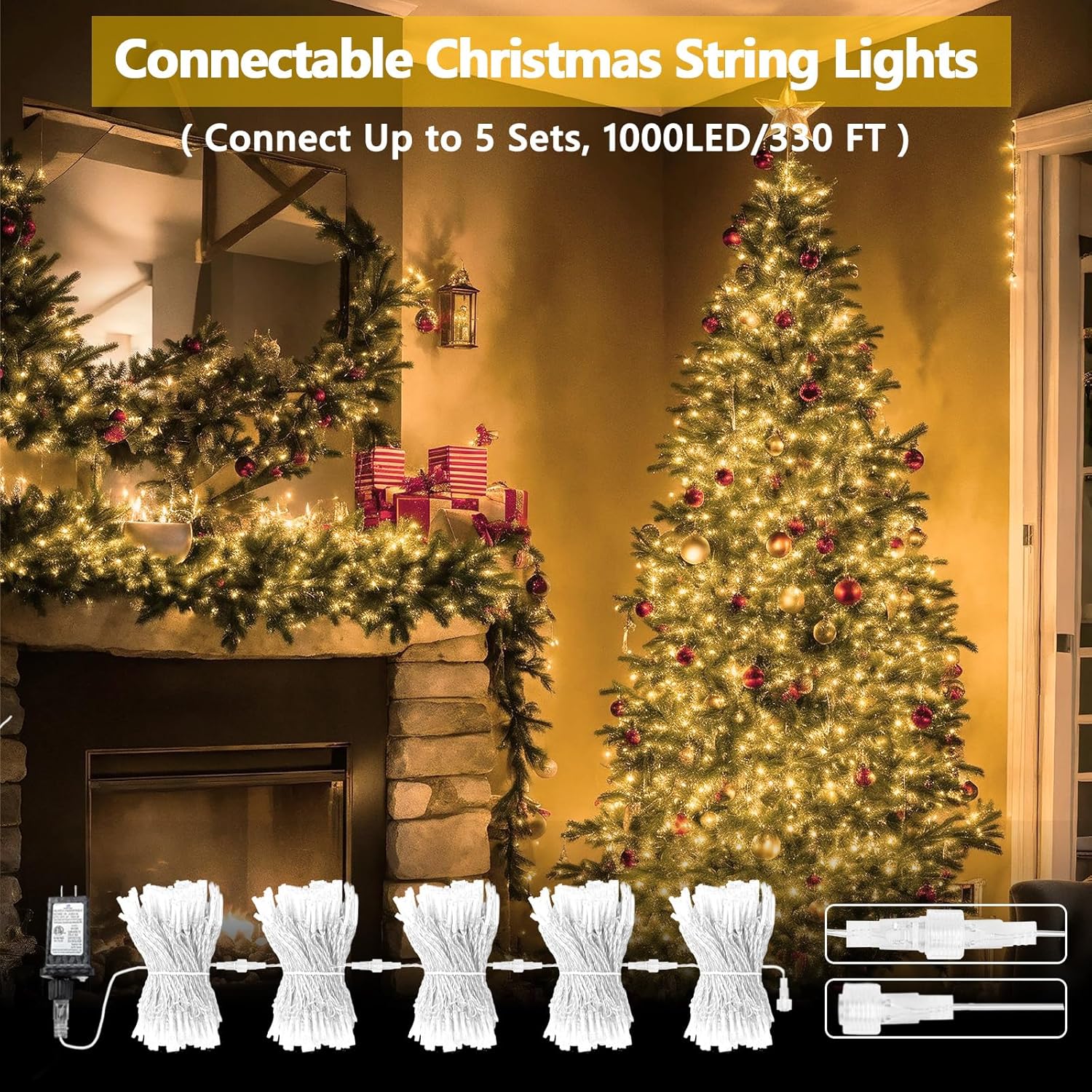 Connectable_200_LED_Christmas_Lights_Indoor_Outdoor_with_Timer,_66FT_13_Modes_Warm_White_String_Lights_Waterproof,_Twinkle_Fairy_Lights_Plug_in_Clear_Wire_for_Christmas_Tree,_Bedroom,_Classroom_Decor