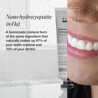 Boka Fluoride Free Toothpaste, Nano Hydroxyapatite Toothpaste, Appropriate for Sensitive Teeth, for Adult, Kids Oral Care