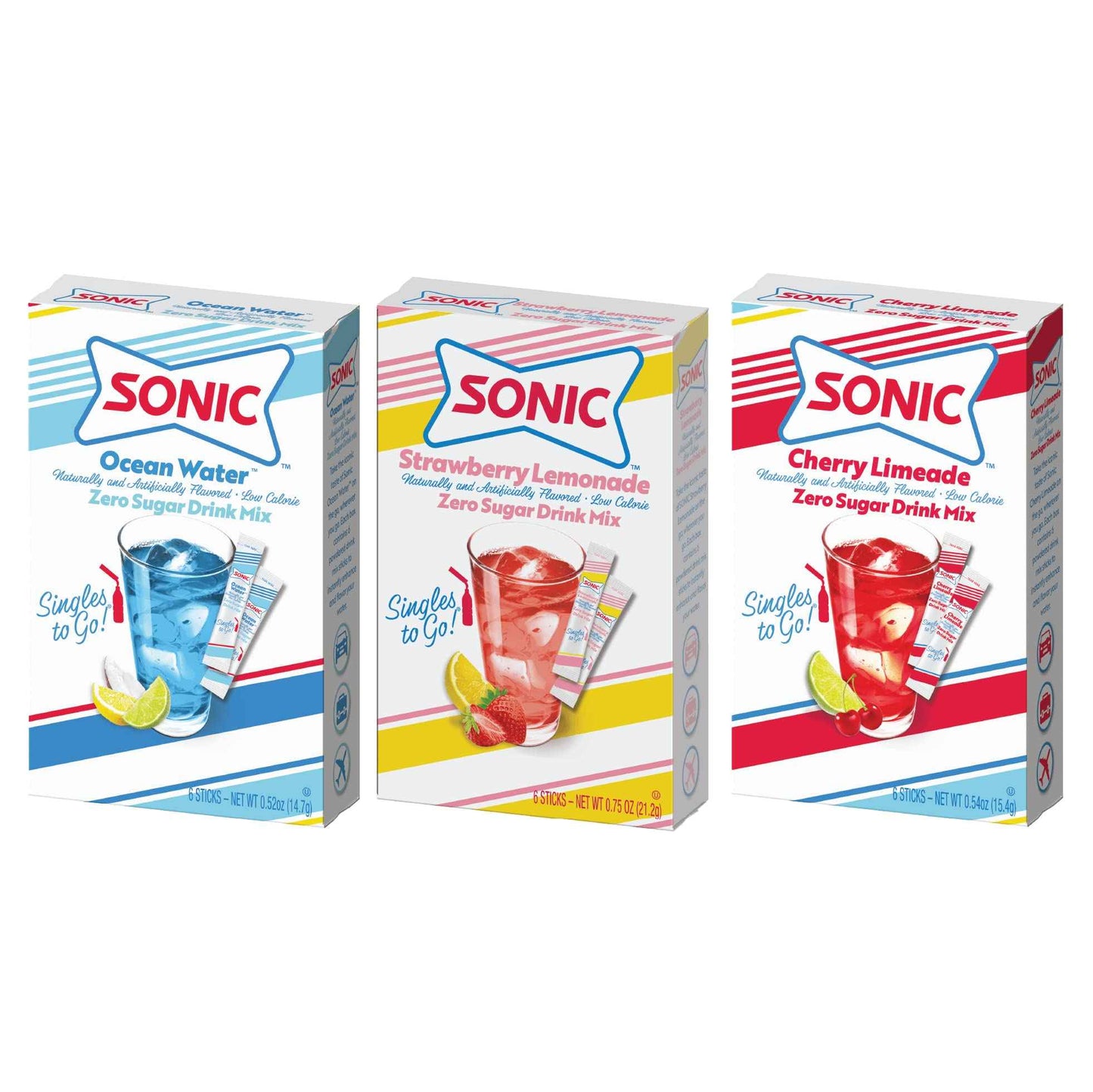 Sonic Singles to Go Powdered Drink Mix, 6 Sticks per Box