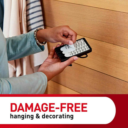 Command X-Large Matte Black Triple Hook, 1 Hook, 3 Strips, Damage-Free Hanging with Adhesive Strips, No Tools Wall Hook for Hanging Decorations in Living Spaces