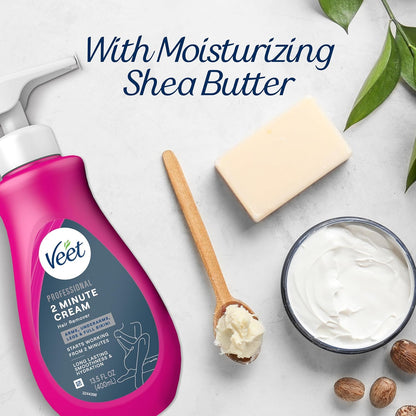 Veet_Professional_2_Minute_Cream_for_All_Skin_Types_with_Shea_Butter,_Full_Bikini_&_Pubic_Hair_Removal,_Dermatologically_Tested,_13.5_FL_OZ_Bottle_w/Spatula