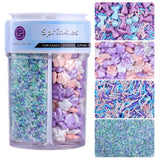 Sprinkles for Cake Decorating, Gold Silver White and Black Pearl Sprinkles Mix for Cookie Baking Ice Cream Cupcake Topping