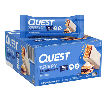 Quest Nutrition Crispy Cookies & Cream Hero Protein Bar, 18g Protein, 1g Sugar, 3g Net Carb, Gluten Free, Protein Snack, Keto Friendly, 12 Count