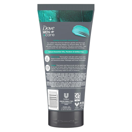 DOVE_MEN_+_CARE_Body_and_Face_Scrub_Eucalyptus_Deeply_Exfoliates_for_Hydrated_&_Nourished_Skin_100%_Gentle_Cleanser,_No_Sulfate_Cleansers_or_Parabens_9_oz