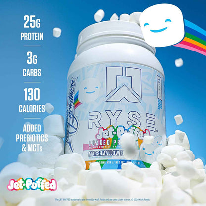 RYSE Loaded Protein Powder - 25g Whey Protein Isolate & Concentrate with Prebiotic Fiber & MCTs - Low Carb, Low Sugar, Digestive-Friendly