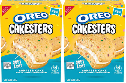 OREO Cakesters Confetti Cake Soft Snack Cakes, 5-2.02 oz Snack Packs