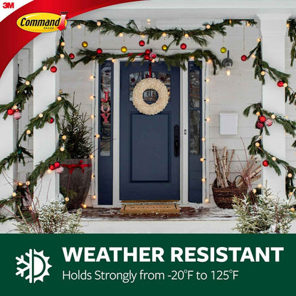 Command Terrace Hooks, 2 Hooks and 4 Strips, Damage-Free Hanging Wall Hook for Wall Decor, Holds up to 3 lb