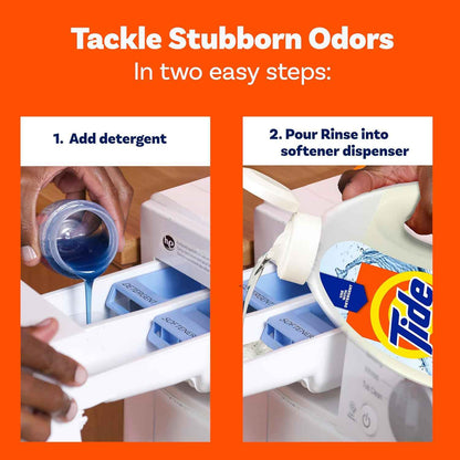 Tide Clean Boost Fabric Rinse, Removes Odors and Residues, Safe on All Fabrics, Free of Dyes and Heavy Perfumes, Original Scent