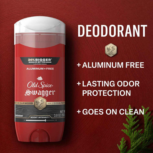 Old Spice Aluminum Free Deodorant for Men, 24/7 Protection to Eliminate Odors, 24/7 Freshness & Lasting Scent