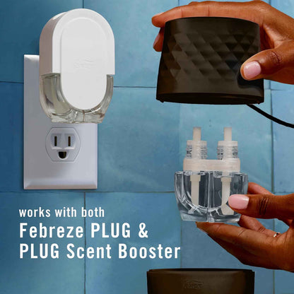 Febreze Plug Scent Booster, Continuous Scent Device Oil Diffuser, Compatible with Febreze Air Freshener Plug in Refills - Refills not Included
