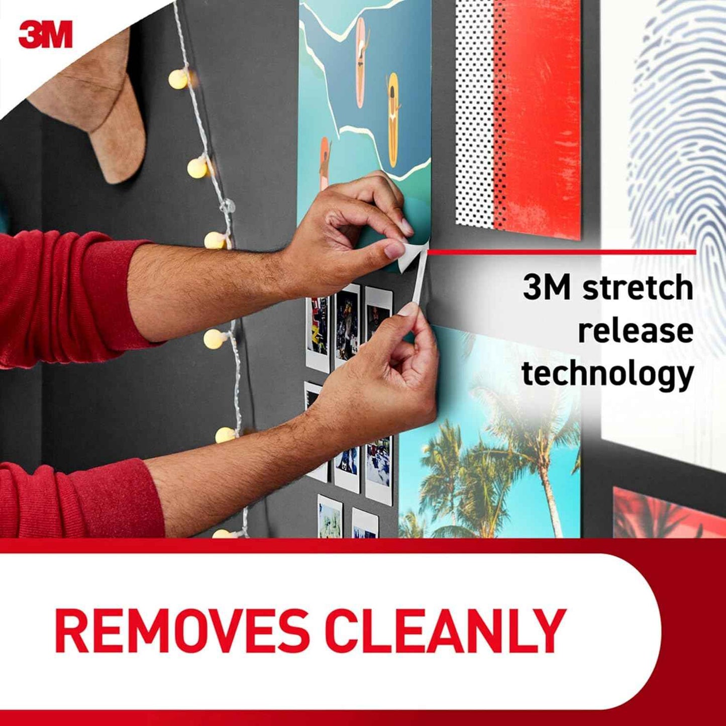 Command Poster Strips Value Pack, 60 Strips Damage-Free Poster Hangers, No Tools Requried, Great for Home, Room, Wall, Office, and Dorm Decor, White Adhesive