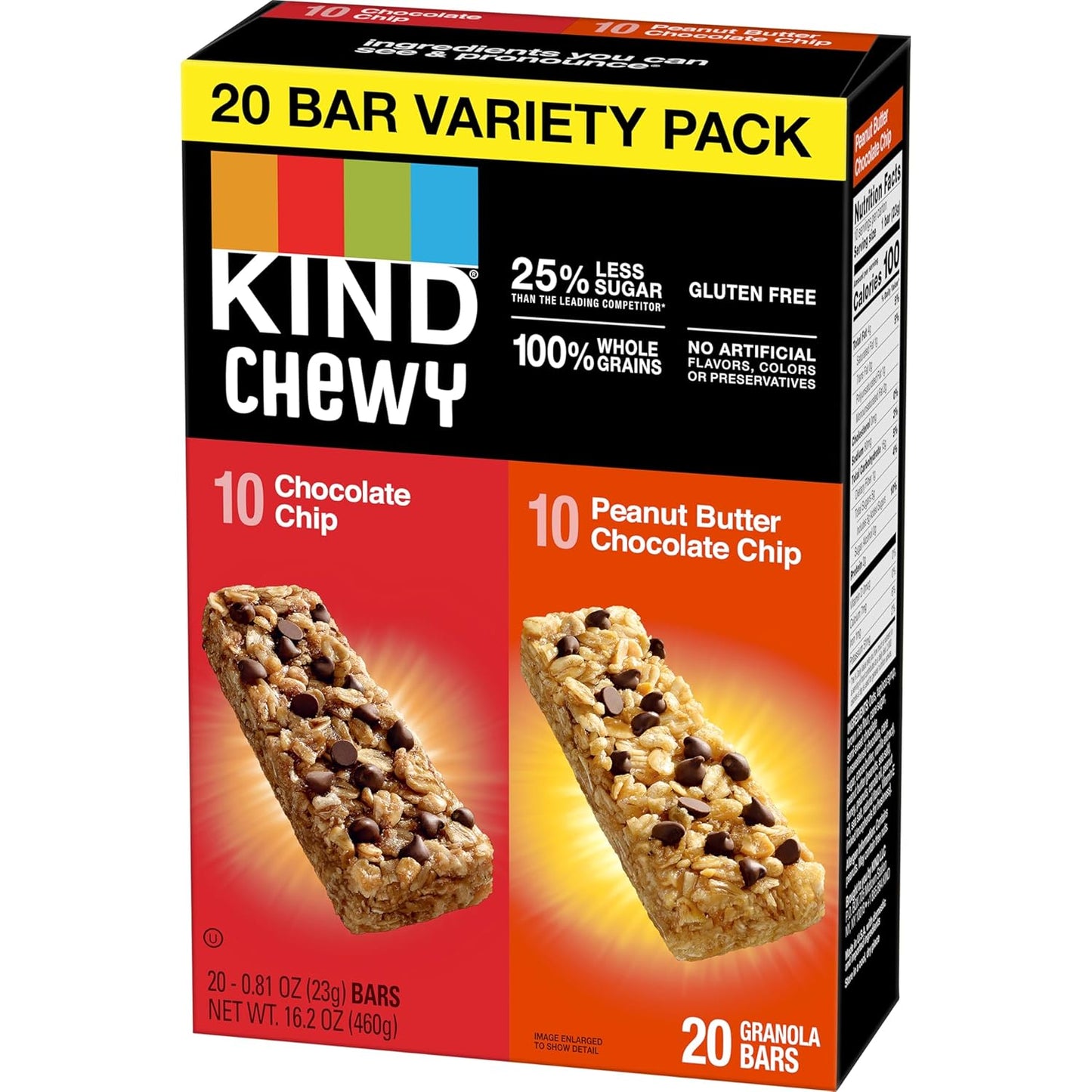 KIND_Chewy_Granola_Bars,_Variety_Pack,_Chocolate_Chip_and_Peanut_Butter_Chocolate_Chip,_Gluten_Free,_100_Calories,_Whole_Grains_and_Oats,_20_Count