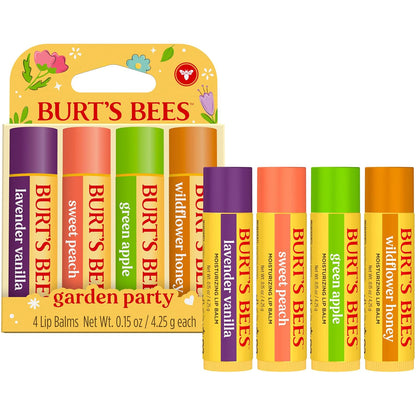 Burt's_Bees_4_Pack_Lavender_Vanilla,_Sweet_Peach,_Green_Apple,_Wildflower_Honey;_24_Hour_Moisture_Moisturizing_Lip_Balm,_100%_Natural_Origin,_Mother's_Day_Gift,_4_Tubes,_0.15_oz
