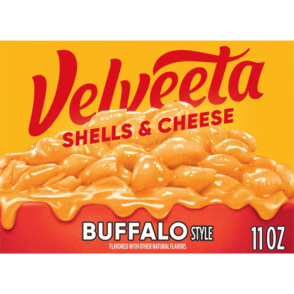 Velveeta Buffalo Style Shells &amp;amp; Cheese with Shell Pasta, Cheese Sauce and Seasoning, 11 oz Box