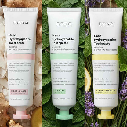 Boka Fluoride Free Toothpaste, Nano Hydroxyapatite Toothpaste, Appropriate for Sensitive Teeth - for Adult Oral Care