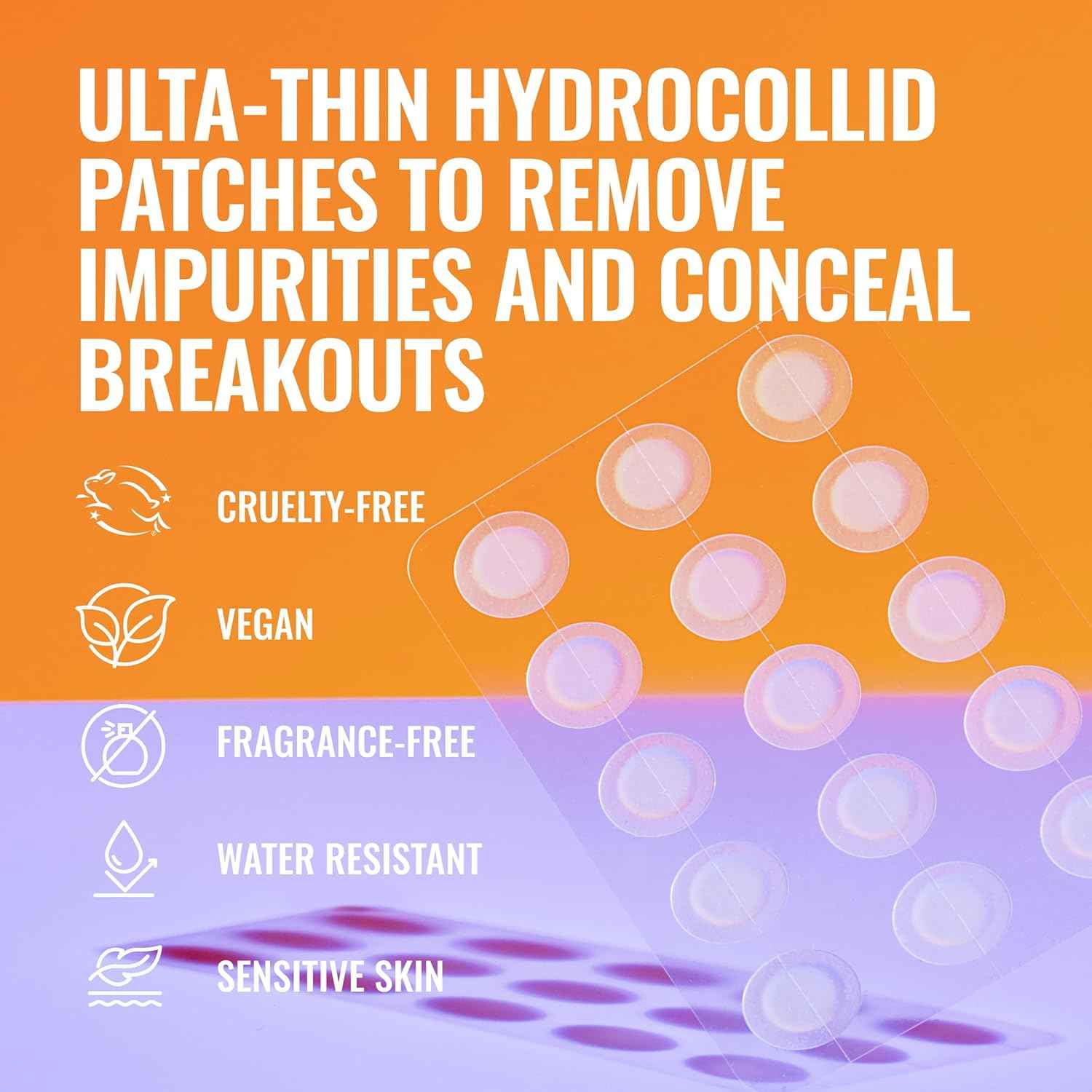 Good Molecules Pimple Patches for Face, Ultra-Thin Hydrocolloid Acne & Zit Patches, Invisible Under Makeup, Clinically Tested Acne Spot Treatment