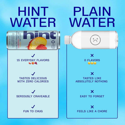 Hint Canned Water - Purified Flavored Water with Zero Calories, Natural Flavors, and Sugar Free - 12 Fl Oz Cans (Pack of 12)