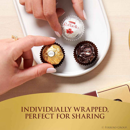 Ferrero Collection, Premium Assorted, Hazelnut, Dark Chocolate and Coconut, 48 Count Premium Treats, 6.1 oz