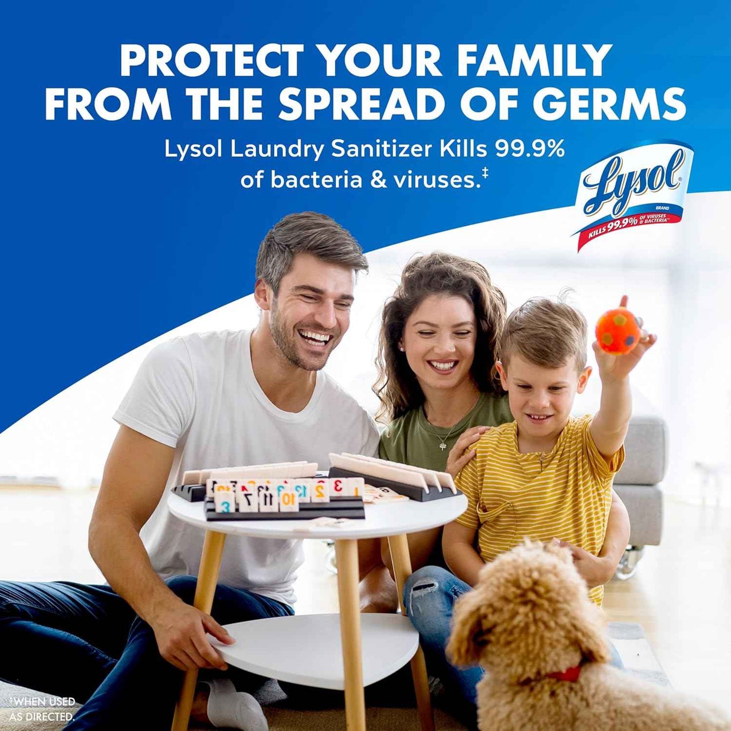 Lysol Laundry Sanitizer Additive, Free & Clear, Free from Fragrance and Dyes, 0% Bleach Laundry Sanitizer, Bacteria-causing Laundry Odor Eliminator, Unscented, 90 Fl Oz