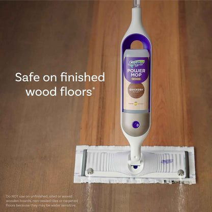 Swiffer PowerMop Wood Mopping Pad Refills for Floor Cleaning, 11 Count