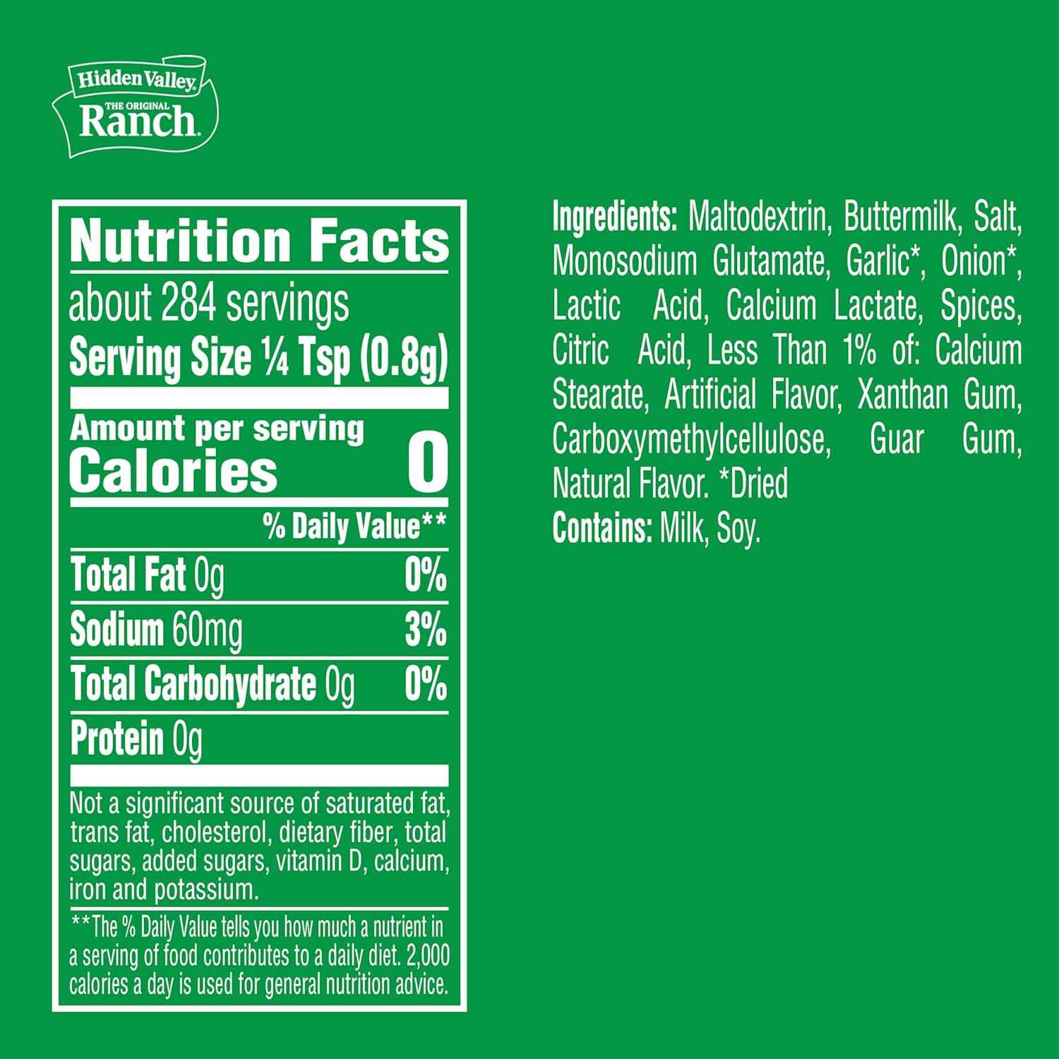 Hidden Valley Original Ranch Seasoning, Dressing and Dip Mix, 8 Ounces (Package May Vary)