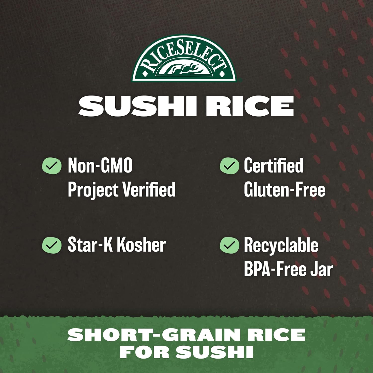 RiceSelect_Sushi_Rice_for_Sushi_and_Japanese_Food,_Premium_Gluten-Free_Short-Grain_Rice,_Non-GMO,_32-Ounce_Jar