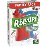 Fruit Roll-Ups Fruit Flavored Snacks, Halloween Treats, Strawberry Blast and Blue Razzberry, Family Pack, 30 Ct, 15 oz