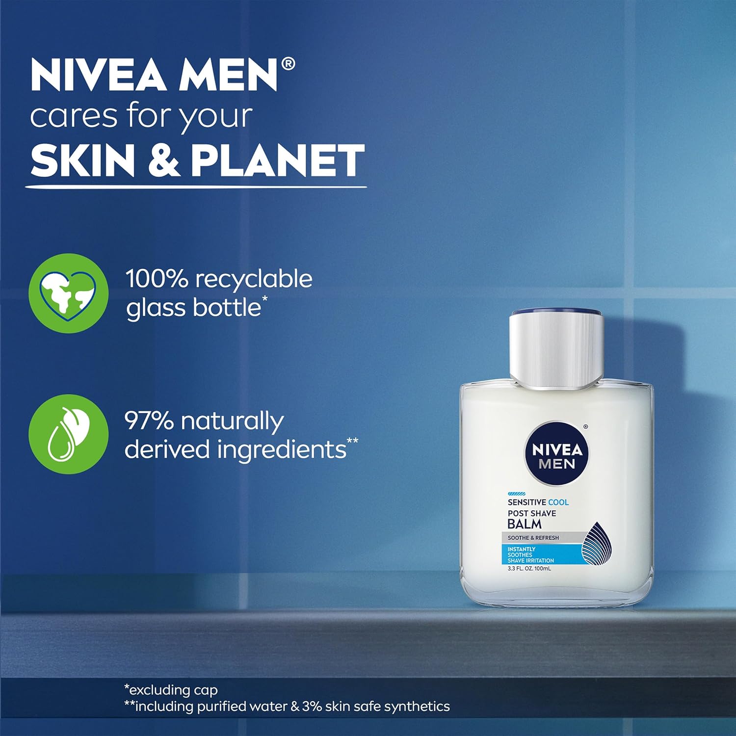 NIVEA_MEN_Sensitive_Cool_Post_Shave_Balm,_Enriched_with_Chamomile_and_Seaweed_Extracts,_Alcohol_Free_After_Shave_Balm_for_Men,_3.3_Fl_Oz_Bottle,_Pack_of_3
