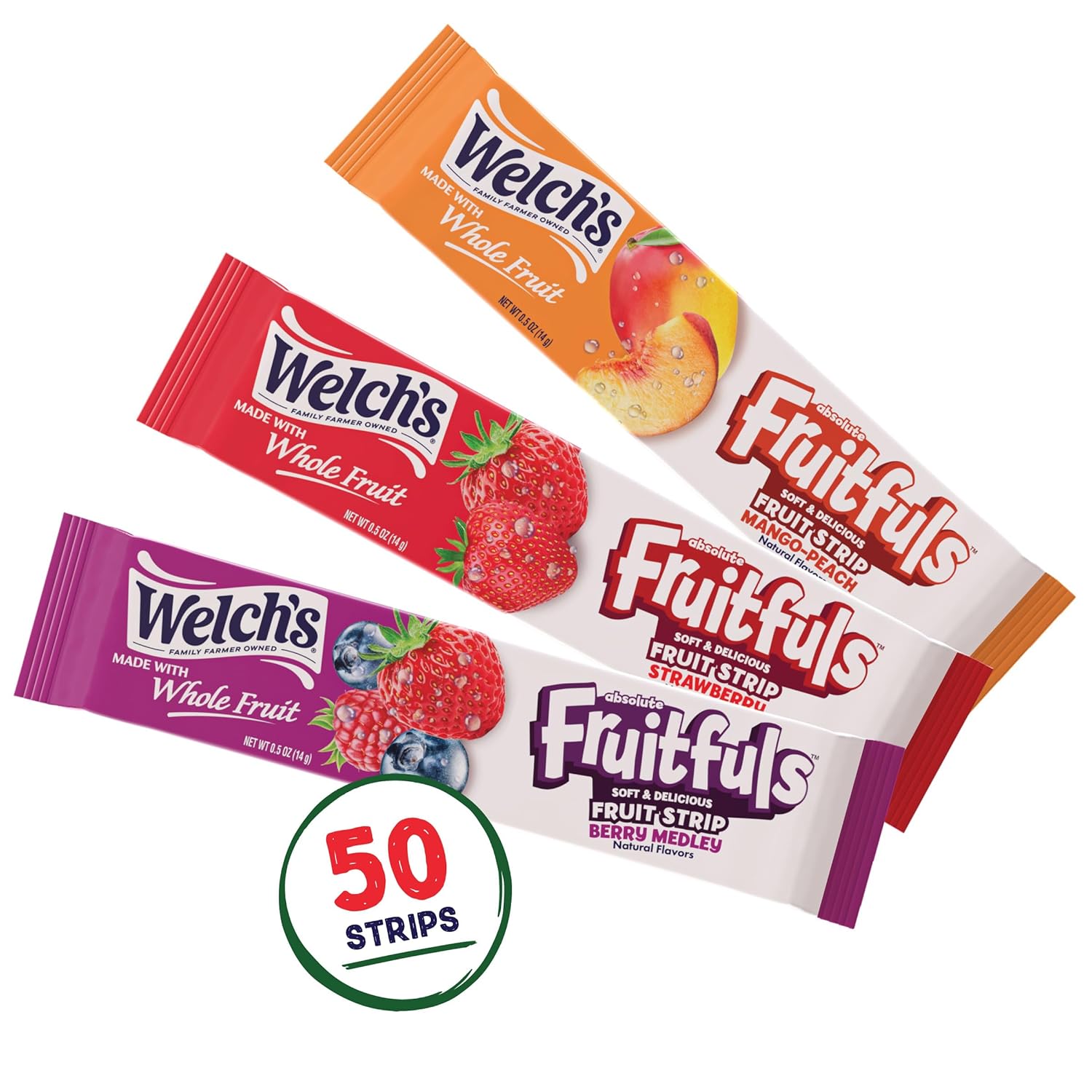 Welch's_Absolute_Fruitfuls_Fruit_Strips,_Tasty_Dried_Fruit_Snacks_for_School_Lunches,_Berry_Medley,Mango_Peach,_Strawberry_0.5oz_(Pack_of_50)