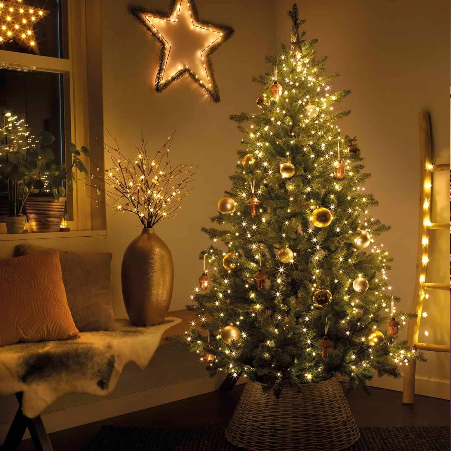 Dazzle_Bright_Christmas_Tree_Lights,_448_LED_Waterfall_Tree_Topper_Lights_with_Remote_&_8_Lighting_Modes,_8.2FT_X_16_Lines_Christmas_Light_for_Indoor_Outdoor_Yard_Party_Xmas_Decoration_(Warm_White)