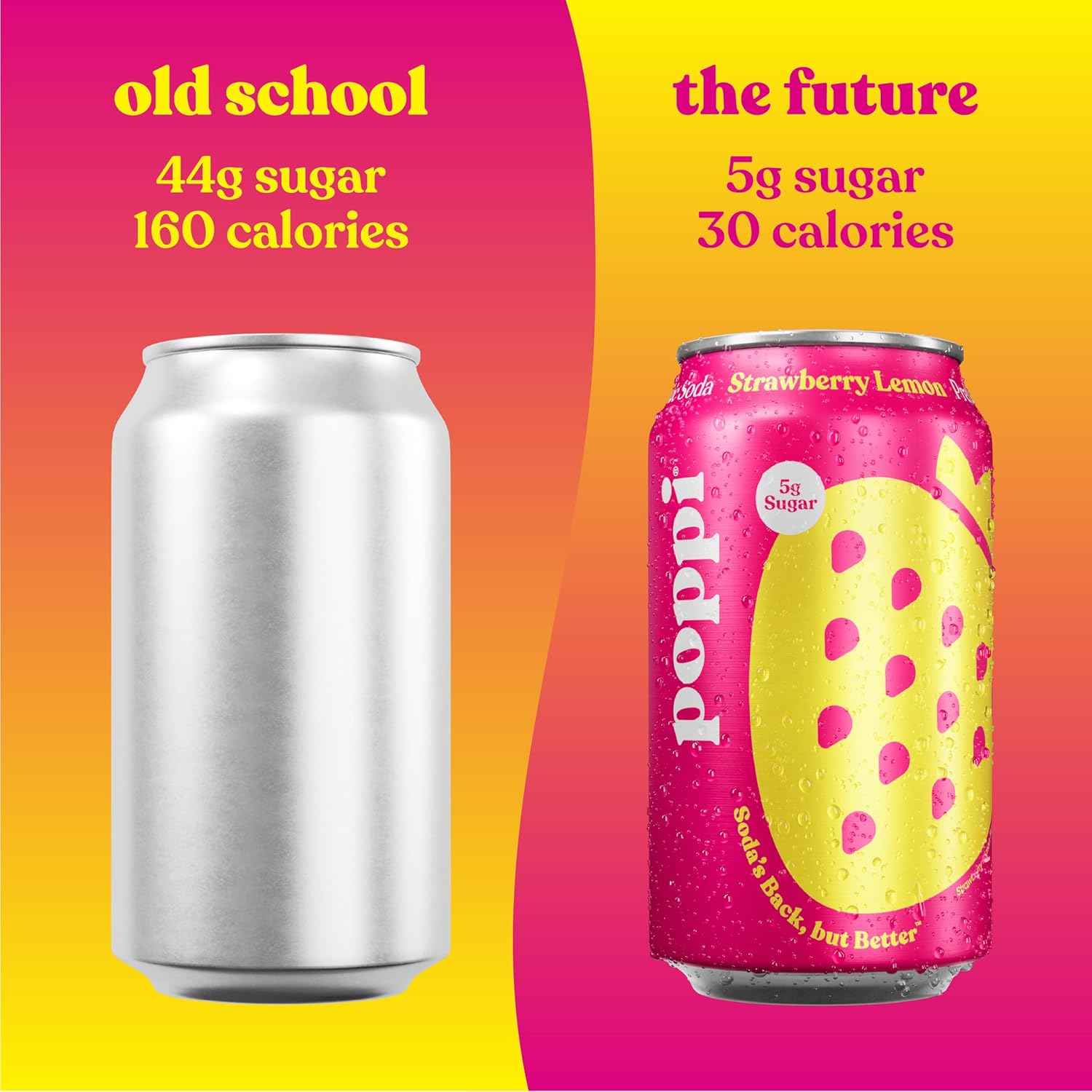 Poppi Sparkling Prebiotic Soda Beverage with Apple Cider Vinegar, Seltzer Water and Fruit Juice, 12 Fl Oz, 1 Count, Packaging May Vary