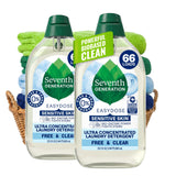 Seventh Generation Ultra Concentrated Free & Clear Laundry Detergent, 23.1 fl oz, No Dyes or Fragrance, EasyDose Cap, Sensitive Skin Liquid Laundry Soap Targets Stains and Everyday Messes