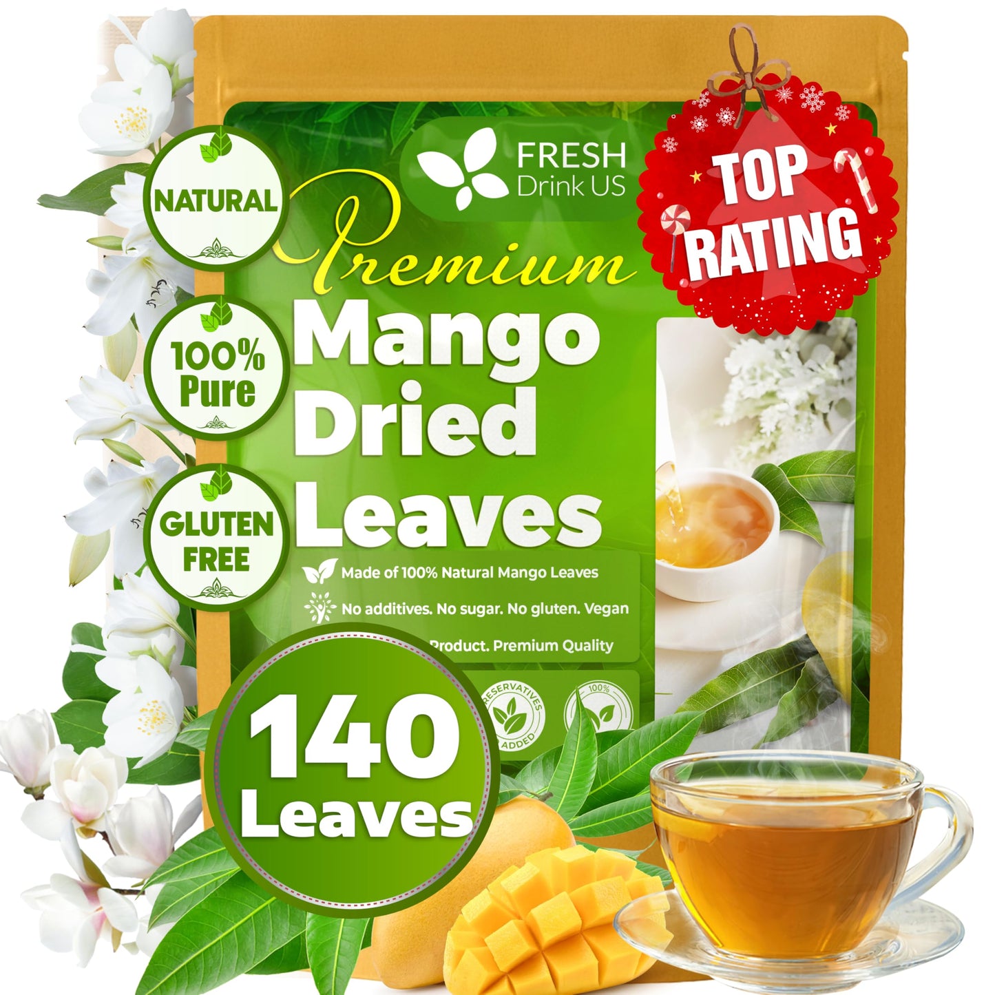 Mango leaves - 140 Count