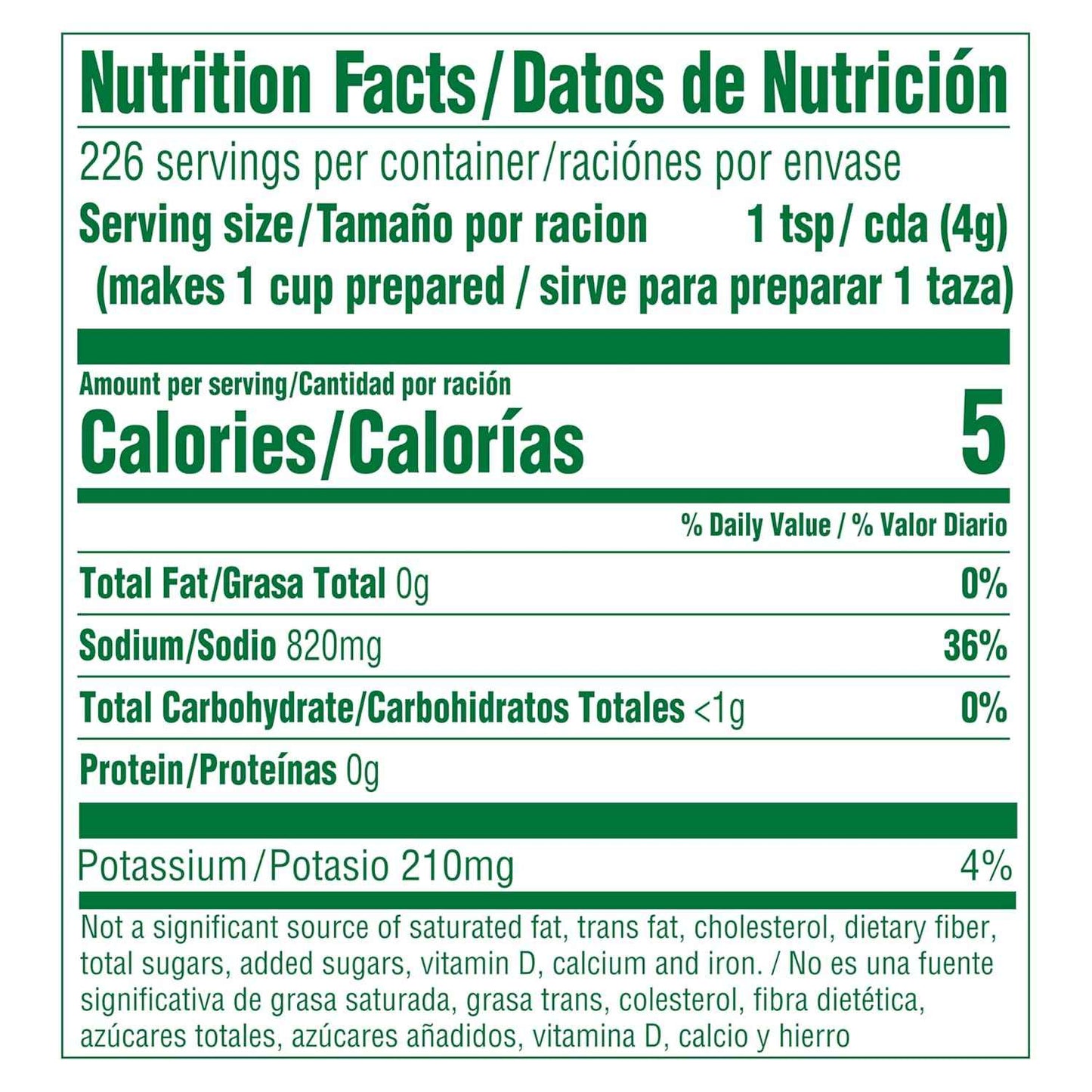 Knorr Granulated Bouillon, gravies, and soups Fat and Cholesterol Free