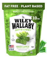 Wiley Wallaby Licorice 10 Ounce Classic Gourmet Soft & Chewy Australian Green Apple Licorice Candy Twists, 1 Pack