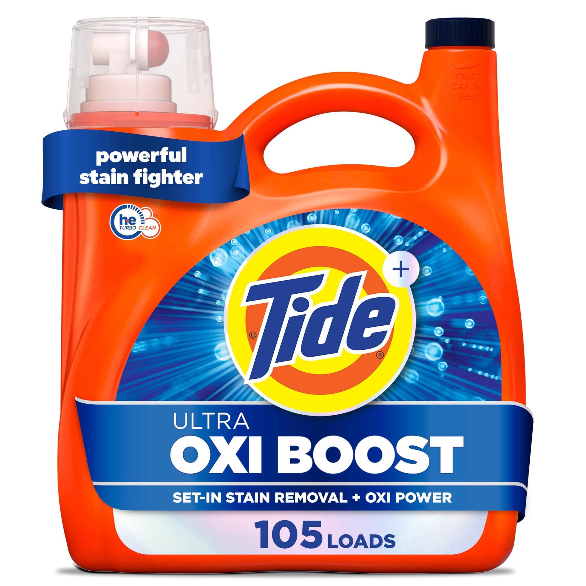 Tide Ultra Oxi Boost Liquid Laundry Detergent, Advanced Stain Remover with Extra Oxi Power