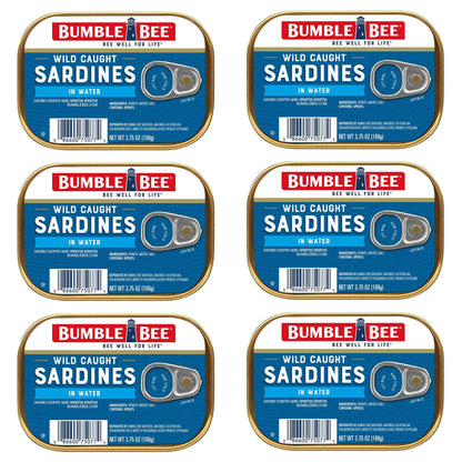Bumble Bee Sardines, 3.75 oz Tin - Wild Caught, Gluten Free, Keto, Kosher