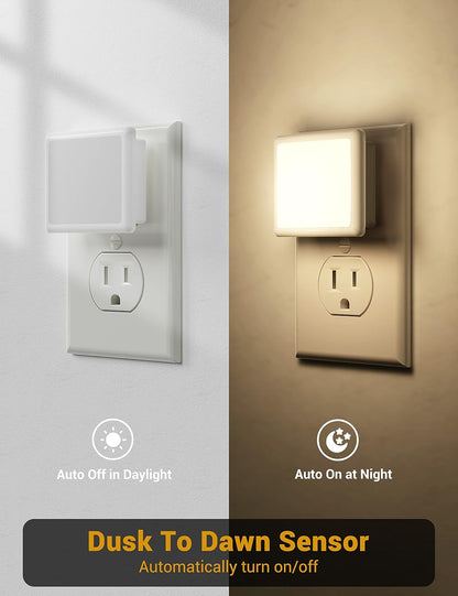 JandCase_Night_Lights_Plug_into_Wall_2_Pack,_Plug_in_Night_Light_with_Dusk-to-Dawn_Light_Sensor,__Warm_White/Daylight/Red/Amber/Blue_White_0.3W,_LED_Nightlight_for_Bathroom,_Adult,_Hallway