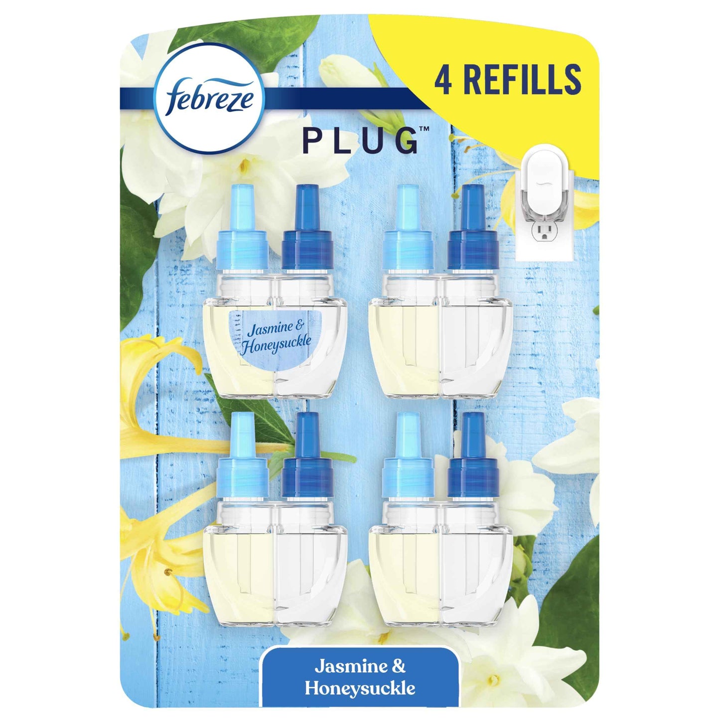 Febreze Plug In Air Freshener, Odor-Fighting Scented Oil Refill, Air Fresheners for Home and Bathroom and Kitchen, Long Lasting for Strong Odors
