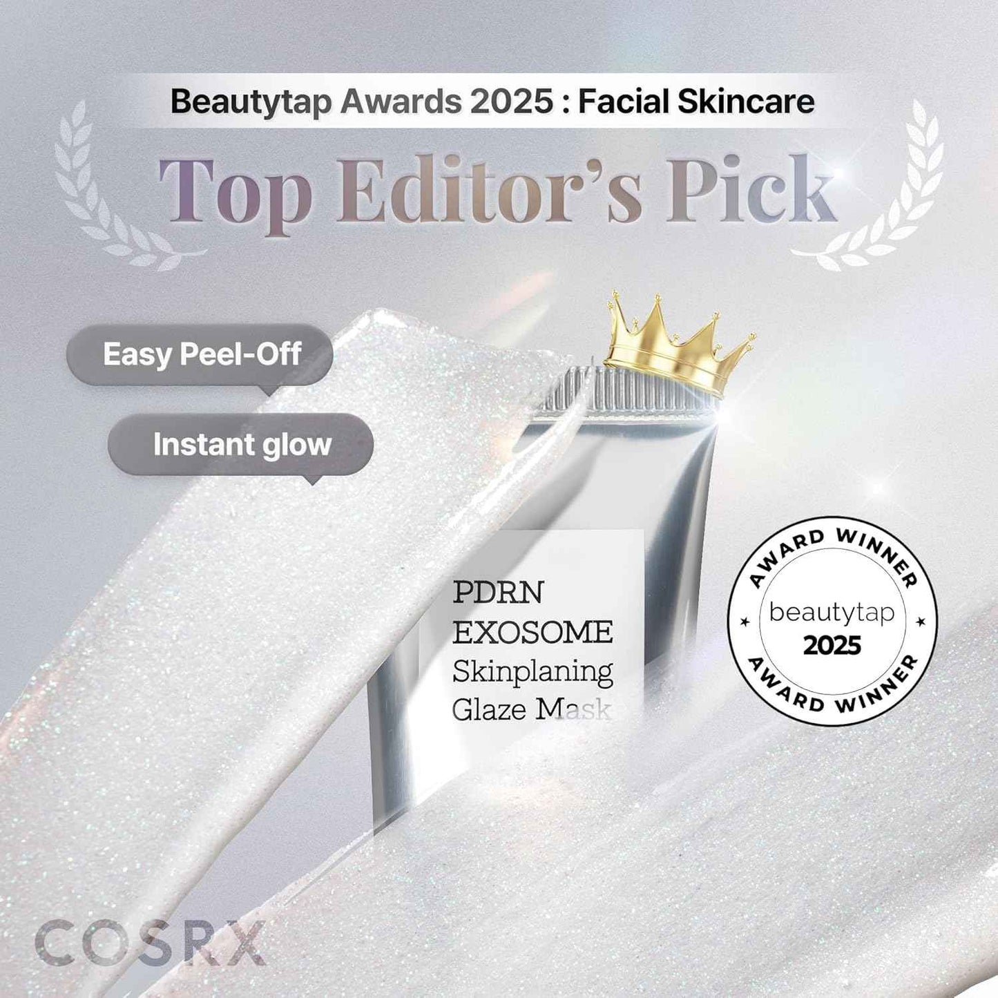 COSRX PDRN EXOSOME Glaze Wrapping Mask with SALMON DNA PDRN, Instant Glow, Easy Peel-Off Overnight Mask for Glass Skin, Firmness, Elasticity & Skin Texture Care, Mothers day gifts Korean Skin Care
