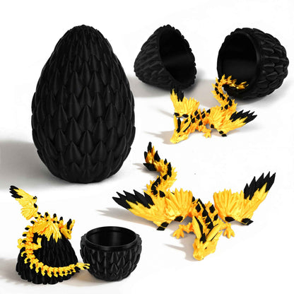 Easter 3D Printed Dragon Eggs, Prefilled Easter Dragon Egg with Dragon Toy for Basket Stuffers, Goodie Bag Fillers, Easter Egg Hunt, Unique Easter Basket Essentials for Kids