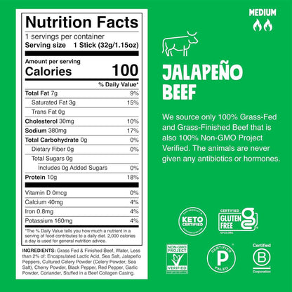 Chomps Beef Stick Jalapeno 1.15 OZ