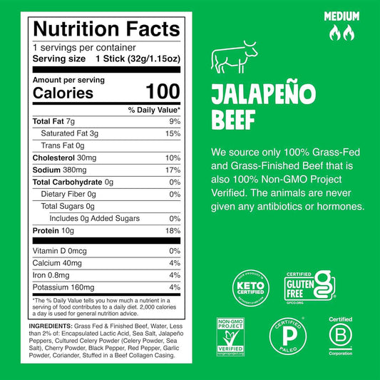 Chomps Beef Stick Jalapeno 1.15 OZ
