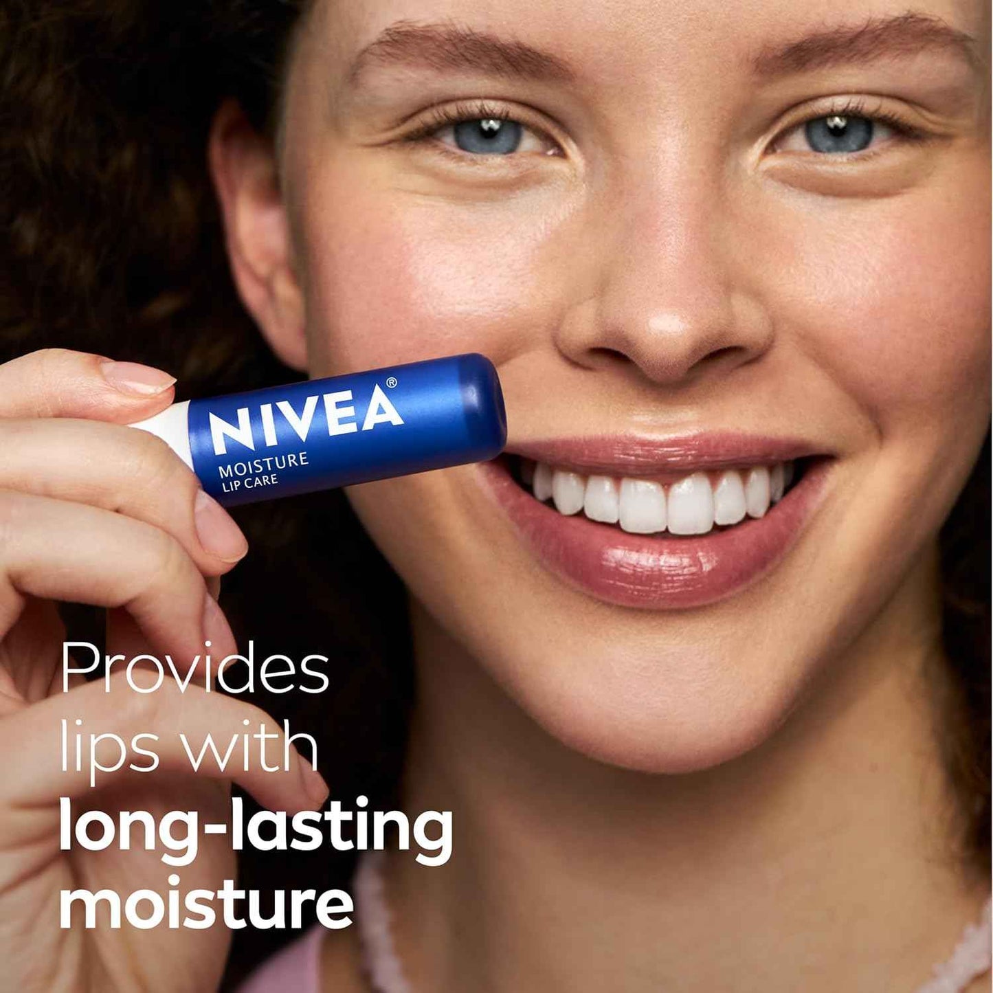 NIVEA Moisture Lip Care, Hydrating Lip Balm, Nourishing Oils and Vitamin C & E, 3-in-1 Moisture, Repair and Nourish, 0.17 Oz Stick