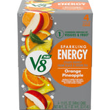 V8 +Energy Sparkling Strawberry Kiwi Juice Energy Drink, 11.5 fl oz Can (4 Pack)