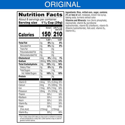 Kellogg's Crispix Breakfast Cereal, Kids Cereal, Family Breakfast, Original, 12oz Box (1 Box)