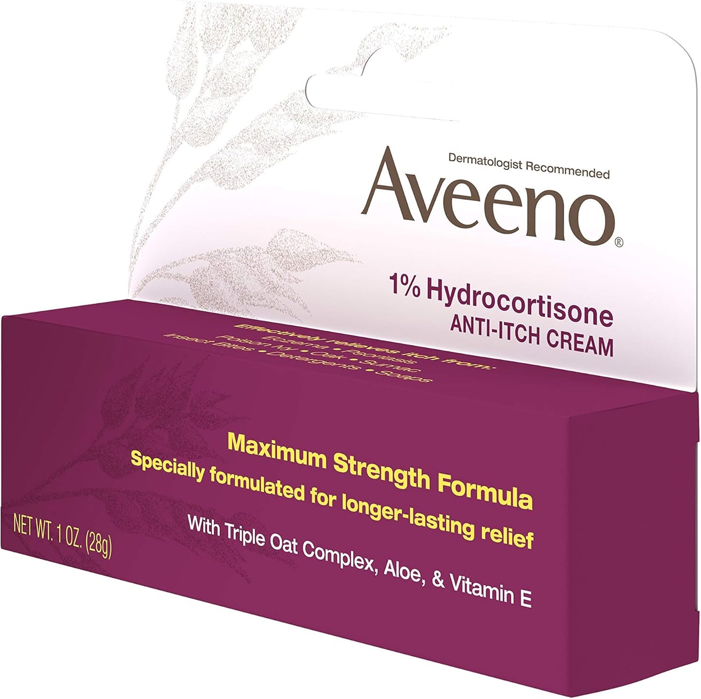 Aveeno_Maximum_Strength_1%_Hydrocortisone_Anti-Itch_Cream,_Triple_Oat,_Aloe_&_Vitamin_E_For_Itch_Relief_From_Eczema,_Psoriasis,_Insect_Bites,_Poison_Ivy,_Oak_&_Sumac_&_Detergents,_1_oz