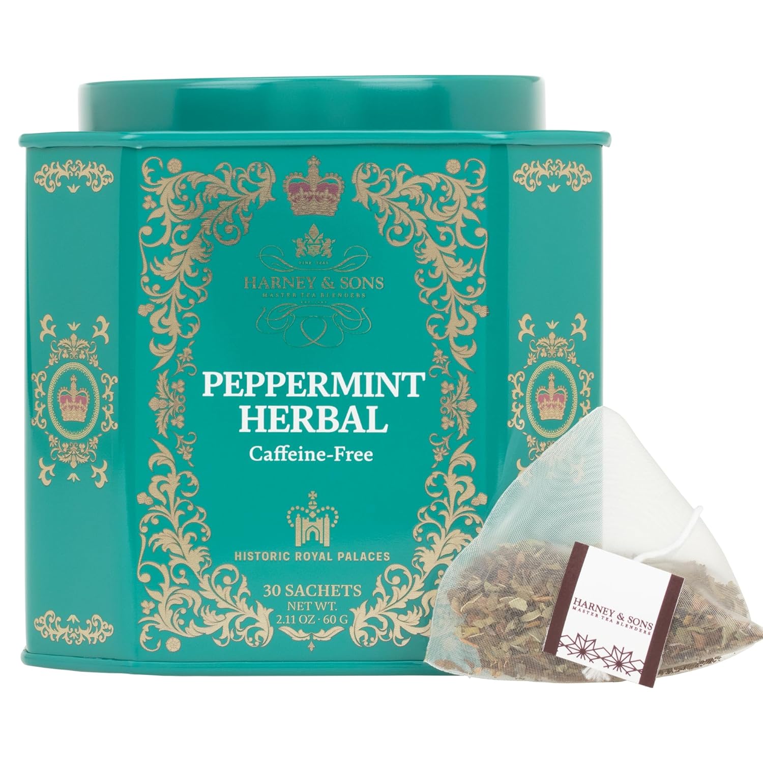 Harney_&_Sons_Peppermint_Herbal_Tea_in_Sachets,_Caffeine-Free_Herbal,_30_Sachets