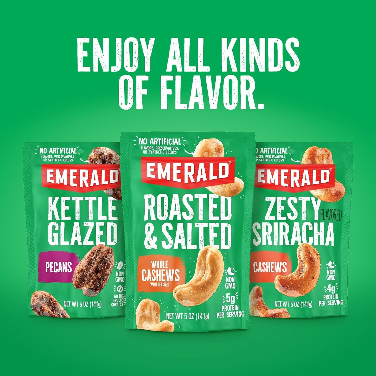 Emerald_Nuts_Hot_Honey_Cashews_(1-Pack)_|_5oz_Resealable_Bag_|_Kosher_Dairy_Certified,_Non-GMO,_Contains_No_Artificial_Preservatives,_Flavors_or_Synthetic_Colors